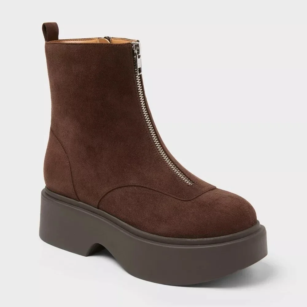 Women's Boots by Wild Fable Honor Faux Suede Dark Brown Size 7 New With Tags